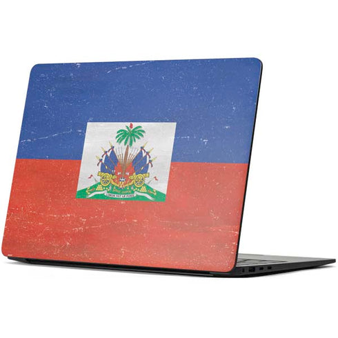 Haitian Flag Distressed Surface Laptop 7 13.8in Skin